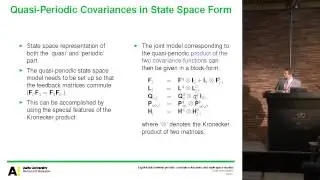 Explicit Link Between Periodic Covariance Functions and State Space Models -- Arno Solin