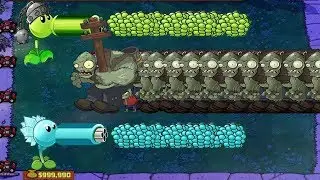 Plants vs Zombies Battlez Minigames - 9999 Repeater vs 9999 Snow Pea vs 9999 Gargantuar