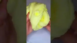 Glow in the dark cloud slime with adorable glow in the dark cat charms! #slime #slimes #asmr #cats