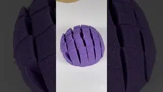 🔪💜 Purple Sand Explosion! Knife vs Sand ✨❄️ #asmr #kineticsand #dynamicsand #relaxing #sound