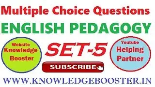 English Pedagogy Set 5 for PSTET Exam