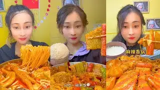 Spicy Chinese Street Food Mukbang &ndash; Hotpot, Wide Noodles & Grilled Snacks #80