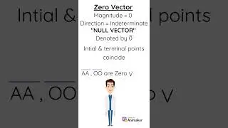Zero Vector Or Null Vector | #vector #vectortipsandtricks #jee #vectorshorts #trending  #mathematics