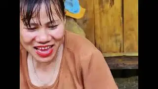 Cooking Purple Sticky Rice with My Daughter  Selling at the Market & Feeding the Family