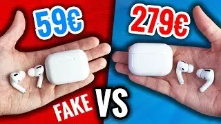 Поддельные AirPods Pro 59 &euro; против AirPods Pro 279 &euro;! (Идеальная подделка)