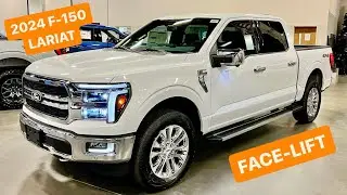 2024 Ford F-150 LARIAT Oxford White (New Smoked Truffle Leather Seats) 5.0L V8 Motor 🔥