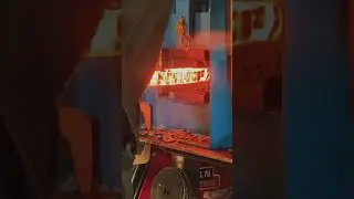 Pattern welded steel!  Damascus! Forge press!