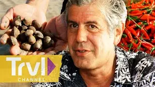 Cockle Harvesting & a Tight Train in Thailand | Anthony Bourdain: No Reservations | Travel Channel