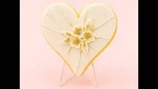 Bridal Heart Bloom Cookies  #shorts