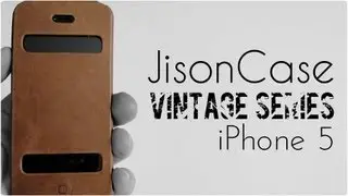 JisonCase Vintage Leather Flip Case for iPhone 5 (SKU: JS-IP5-02A)
