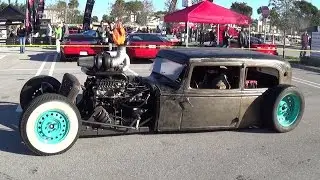 CRAZY RAT RODS RUSTED SUPERCARS DRIVE BY  CARS & COFFEE MUST SEE!!!