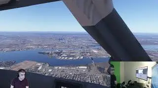 livestream of msfs 2024 flying crj-200 at newark intl airport in newark new jersey