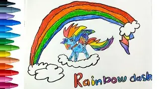 How to draw Rainbow Dash - My Little Pony 🐎 || Drawing for kids 