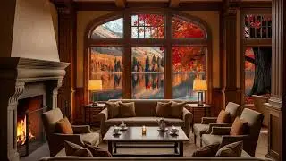 Autumn Jazz Cafe Music 🍁 Relaxing Coffee Shop Ambience for Study, Work & Sleep