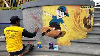 MURAL GAMBAR KARTUN