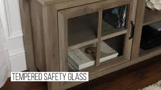 Simple 70 inch Console with Glass Doors- Walker Edison
