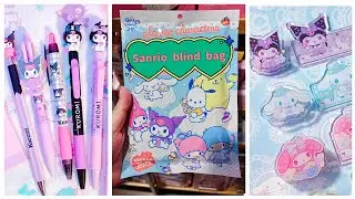 Sanrio blind bag 💜 Kuromi and Cinnamoroll Stationery Unboxing     #cindyasmr