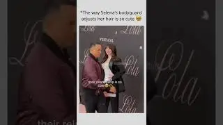 The way Selena&rsquo;s bodyguard adjusts her hair is so cute 🥹🤍 #SelenaGomez #BennyBlanco #SelenaFamily