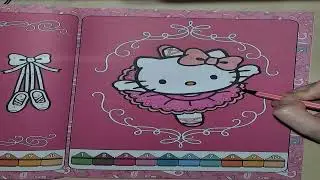 Coloring Page: Ballerina Hello Kitty (Arts and Crafts) VIDEO FOR KIDS