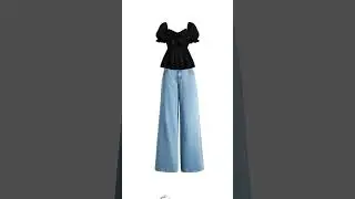 cute pinterest college wear outfits for girls baggy jeans#viral#youtubeshorts#jeans#trending#kurti