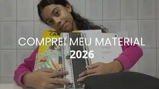 COMPREI MEU MATERIAL ESCOLAR 2026 📚