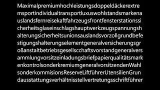 To create the longest german word