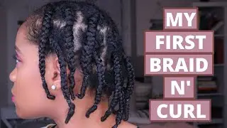 MY FIRST BRAID N' CURL USING FINGER COILS | CURLYSU91