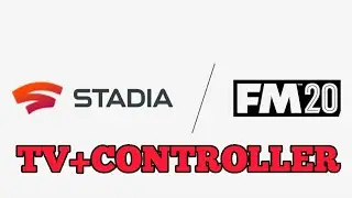Football Manager 2020 STADIA with Controller on TV