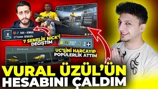 VURAL ÜZÜL'ÜN HESABINI ÇALIP KIŞKIRTMA YAPTIM !!! 😱 HERŞEYİ SIFIRLADIM 😱 #pubgmobile