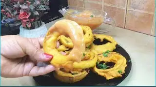  Homemade Crispy ONION Rings | Crunchy Onion rings Super Crispy Easy and Delicious recipe 