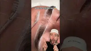 WAXING CRAZY UNIBROWS!😱 (follow for more!💗) #beauty #skincare #beautytips #skin #beautyhacks