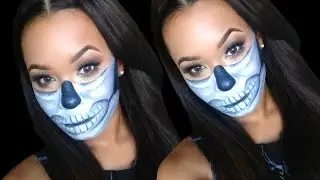 DIY Half Sugar Skull Halloween Makeup Tutorial + Outfit Ideas (Last Minute Costume Ideas)