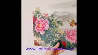 custom lenticular pictures 3d lenticular photo printing flower vintage lenticular postcard for sale