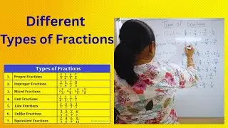 Different Types of Fractions | Proper, Improper, Mixed, Like, Unlike #maths #shots #reels #fractions