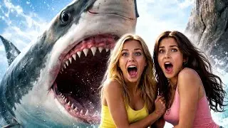 TWO GIRLS ARE ON A ROCK AFTER A KILLER SHARK   START TO HAUNTING THEM 