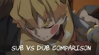 Demon Slayer Zenitsu saves Inosuke Sub vs Dub Comparison