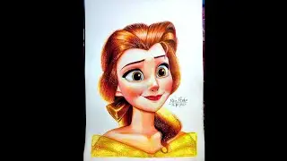 How to draw Disney Princess Belle | Step by step (Easy Drawing Tutorial) || Disney Princess Drawing