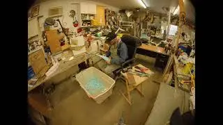 Carving a foam fish body, part 10.
