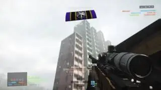 Battlefield 4 Sniper Gameplay Clip - Headshot 2 Man Collateral Through Object!