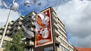 AR mural Shattering by Leon Keer in Helsingborg