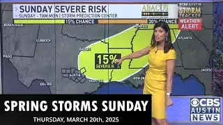 Spring storms possible late Sunday. #ChiksClips - Thursday, March 20th, 2025