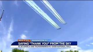 Blue Angels fly over nation's capital to salute heroes