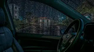 Heavy Rain from a Stationary Car Window - Relaxing Sounds for Insomnia, Studying, Stress Relief