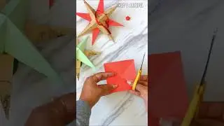 Paper star⭐ll Christmas star ll Easy origami star ll Christmas decoration ll折り紙スター