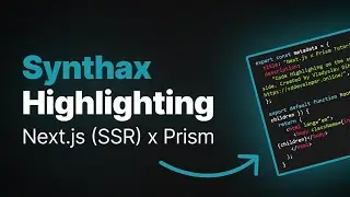 How to Add Server Side Code Highlighting | Next.js | Prismjs