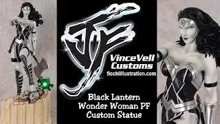 Black Lantern Wonder Woman PF Sideshow Custom Statue