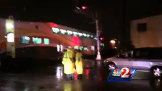 Raw video: SunRail train hits vehicle on Virginia Dr. track