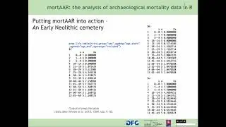mortAAR: the analysis of archaeological mortality data in R