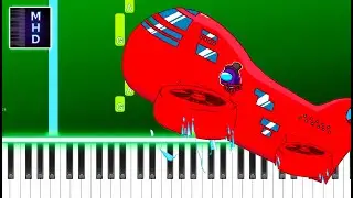 Among Us - The Airship Map Theme (Piano Tutorial Easy)