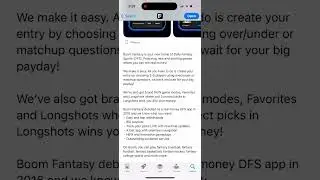Boom Fantasy - Fantasy Sports app - how to use